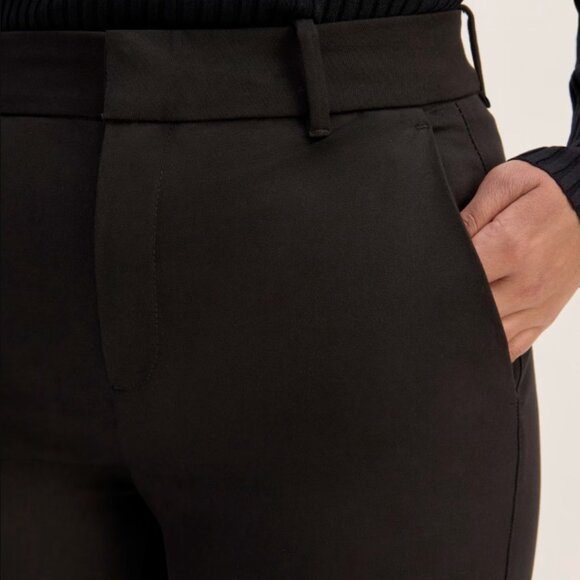 Everlane The Bi-Stretch Flare Pant Cotton Blend Trousers Black Size 8 NWOT - Picture 5 of 14